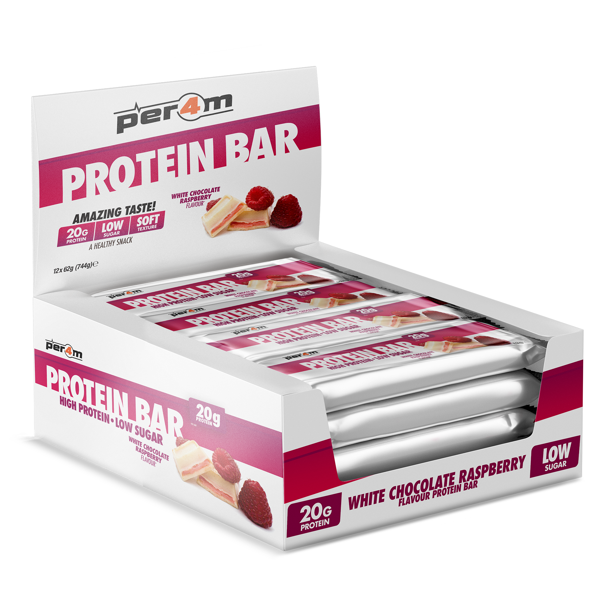 Protein Bars White Chocolate Raspberry